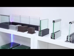 رال شیشه ای آلومینیوم خاکستری U Channel 10mm ضخیم بدون قاب شیشه ای