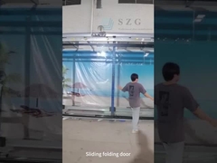 درب تاشو شیشه ای آلومینیوم درب تاشو بالکن تجاری