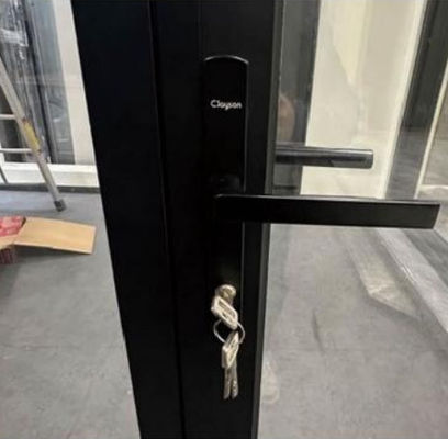 بهره وری انرژی درب تاشو آلومینیومی درب تاشو شیشه ای با پروفایل ضخیم