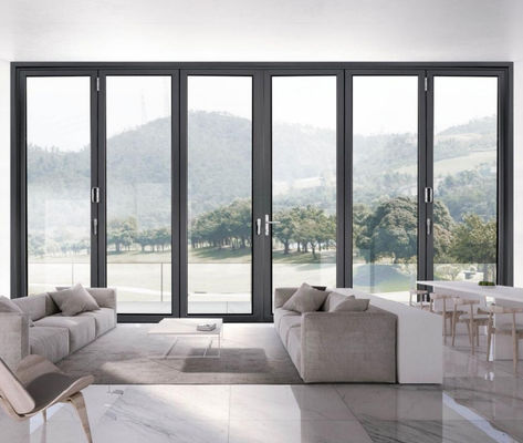 خانه سفارشی آلومینیوم درب تاشو شیشه لایه دار با دسته قفل