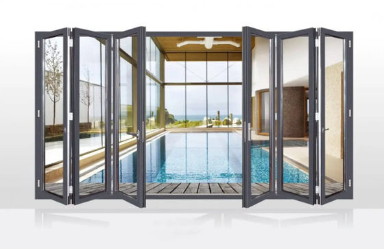 درهای دوپوشیده آلومینیومی سیاه با پروفایل ضخیم