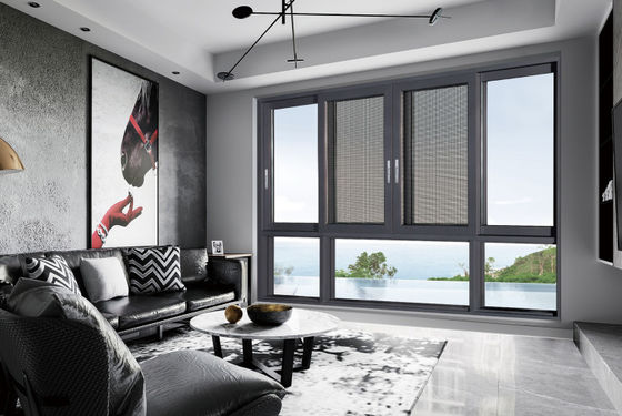 پنجره هاي چند نقطه اي با قفل آلومينيومي با محافظ حشرات و شيشه عفوني