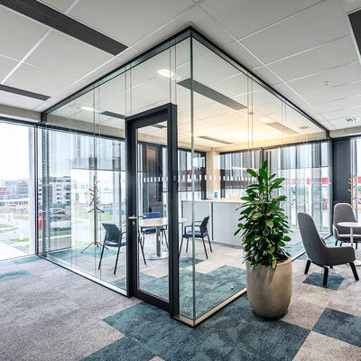 دیوار پارتیشن شیشه ای سنگین ایمنی پروفایل آلومینیوم شیشه ای دیوار پارتیشن