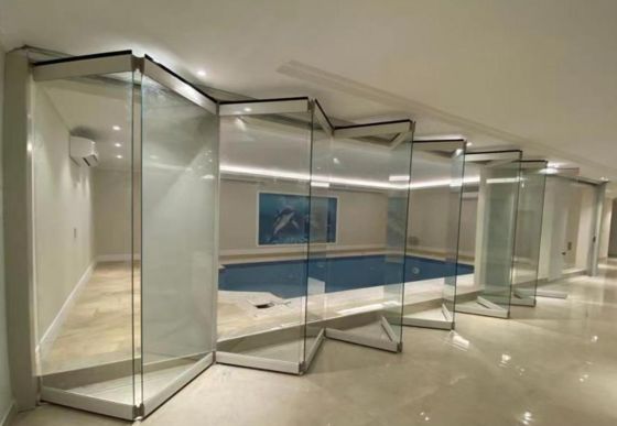 مقاوم به طوفان درب دوپوشیده شیشه ای محکم امنیت بالا قابل تنظیم