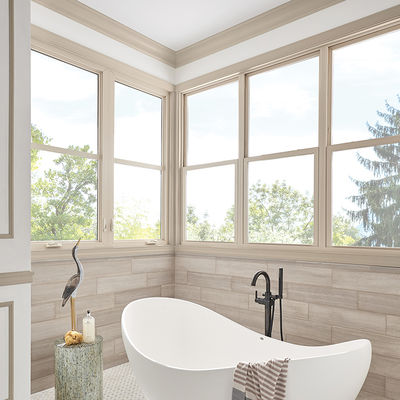 پنجره ای از آلومینیوم با گارانتی 10 ساله و شیشه ای با شیشه دوگانه