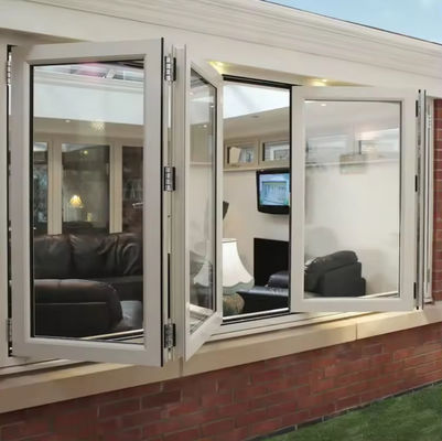 کیفیت  Custom Balcony Aluminum Folding Window Tempered Insulated Folding Glass Window کارخانه