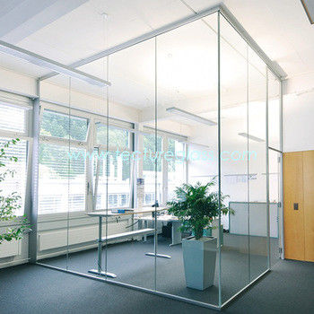 کیفیت  Dustproof Glass Partition Wall Easy Cleaning Glass Office Partitions کارخانه