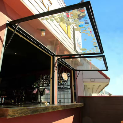 قاب آلومينيوم با امنيت بالا پنجره خم و چرخش با يك آويز