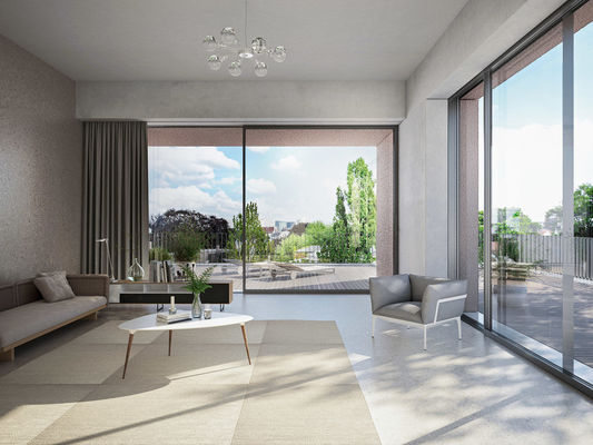 پوشش پودری درب های کششی آلومینیومی با پروفایل آلومینیومی