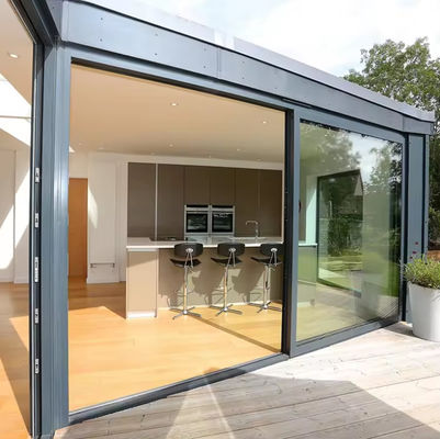 درب کشویی آلومینیومی سنگین کار درب کشویی حیاط شیشه ای عایق