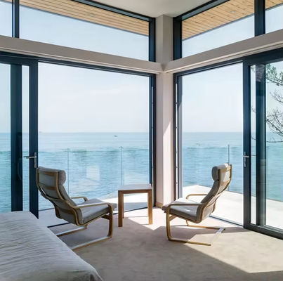 کاهش صدا درب کشویی آلومینیومی شیشه ای عایق 3 متر درب کشویی آلومینیومی