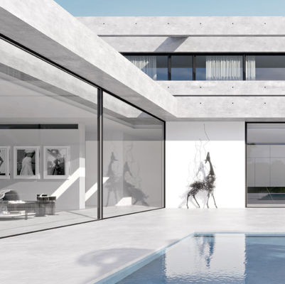 نصب آسان درب های کشویی داخلی آلومینیومی سفارشی 1.8 درب کشویی آلومینیومی