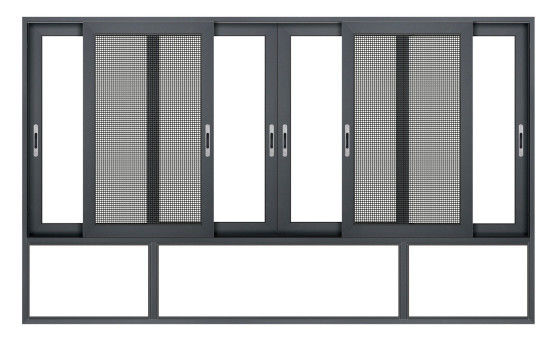 درب های کشویی آلومینیومی در برابر طوفان در فضای باز اسپری فلوروکاربن