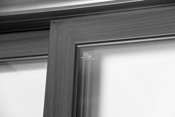 درب کشویی آلومینیومی مقاوم در طوفان سیاه قاب آلومینیومی 1.5 درب کشویی آلومینیومی