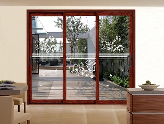 درب کشویی با پروفایل آلومینیومی محکم با شیشه های سخت قابل تنظیم