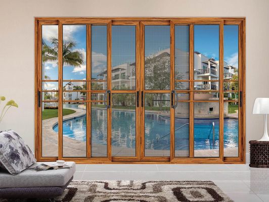 درب های شیشه ای کشویی آلومینیومی ضخیم دوامدار