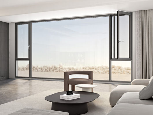 پنجره ی امن آلومینیومی با شیشه ای عایق و قفل چند نقطه ای