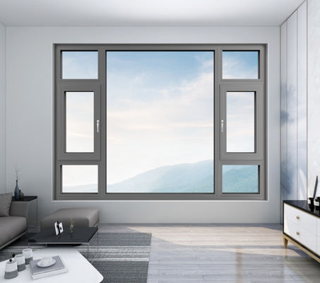 پنجره های آلومینیومی که به بیرون می چرخند تمیز کردن آسان و مقاوم در برابر گرما