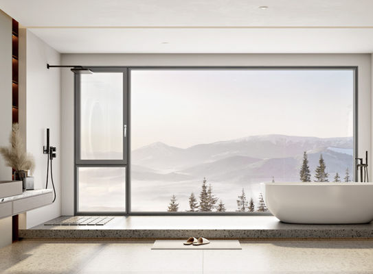 پنجره های آلومینیومی که به بیرون می چرخند تمیز کردن آسان و مقاوم در برابر گرما