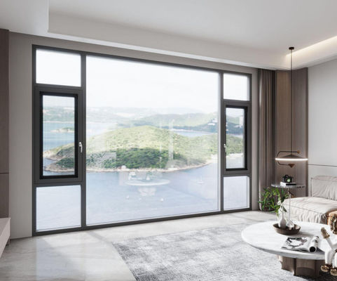 نگهداری آسان پنجره ی آلومینیومی مقاوم به خوردگی شیشه ای