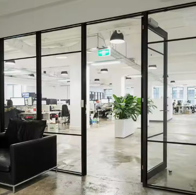 درب دو قلو آلومينيومي با طرح مدرن با شيشه گرم