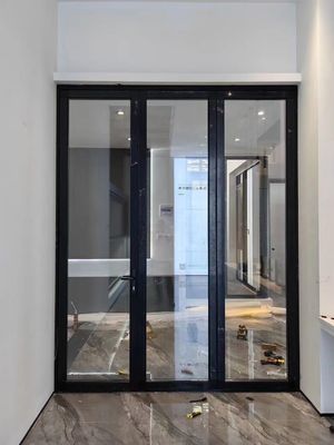 بهره وری انرژی درب تاشو آلومینیومی درب تاشو شیشه ای با پروفایل ضخیم