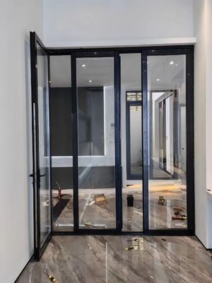 مقاومت در برابر طوفان درب های دو لایه ای آلومینیومی داخلی پوشش پودری