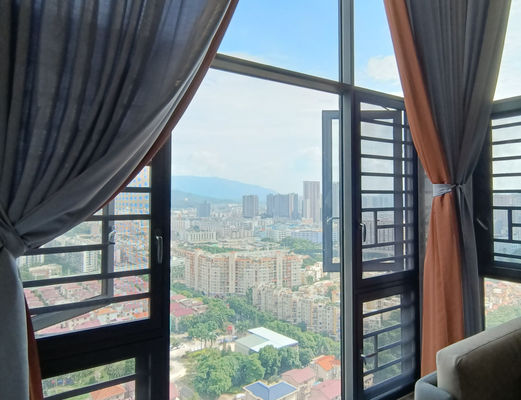 قاب آلومینیومی پنجره های آویزان با شیشه ای عایق شده