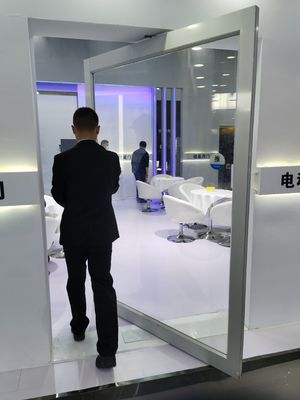 درب محور آلومینیومی با قاب باریک شیشه شفاف ورودی درب محور