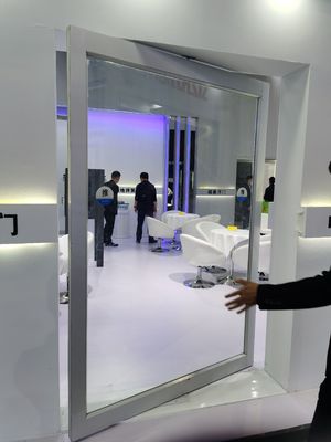 درب محور آلومینیومی با قاب باریک شیشه شفاف ورودی درب محور