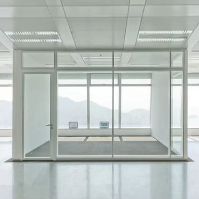 دیوار شیشه ای ضد صدا مدرن با قاب آلومینیومی با پوشش پودری