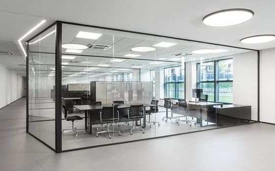 طراحی مدرن شیشه ای پارتیشن دیوار ضد صدا شیشه ای تجاری پارتیشن