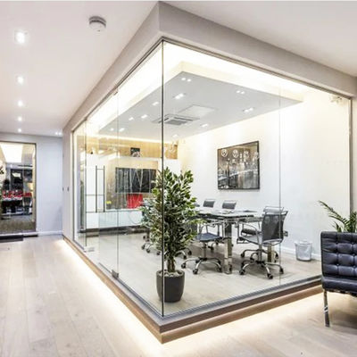 ساختمان های تجاری و ادارات شیشه ای دیوارهای جداکننده امنیت بالا نگهداری آسان