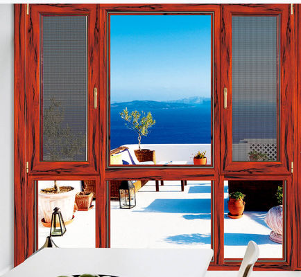 مقاومت در برابر باد، خم شدن و چرخش پنجره های آلومینیومی قابل تنظیم با شیشه های دوگانه