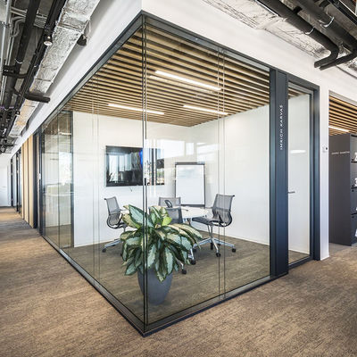 دیوار پارتیشن شیشه ای سنگین ایمنی پروفایل آلومینیوم شیشه ای دیوار پارتیشن