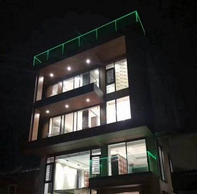نصب آسان آلومینیوم U Channel Glass Railing مدرن با نور LED