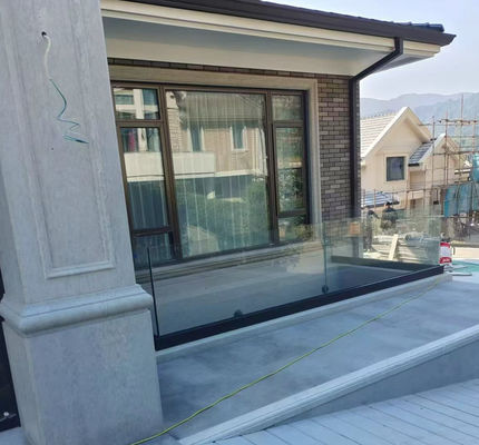 بالکونی آلومینیوم U Channel Glass Railing دوامدار U Channel Balustrade