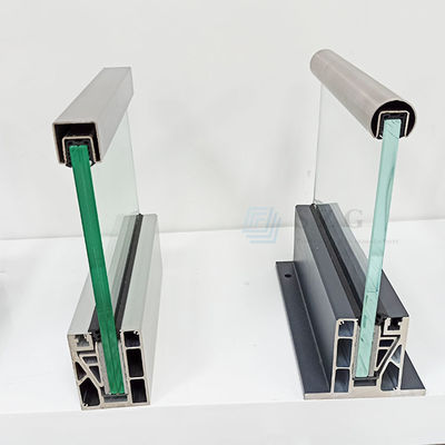 آلومینیوم U Channel Glass Balustrade مقاوم در برابر آب و هوا برای فضای باز