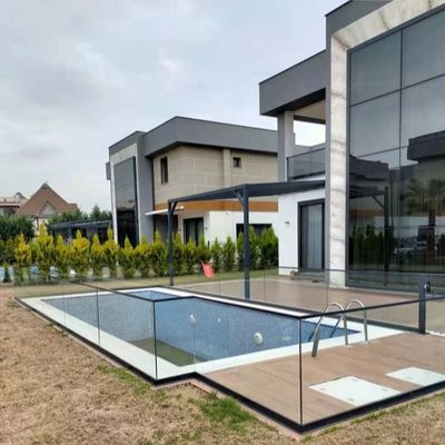 طراحی مدرن شیشه ای بالکن بالکن U Channel Glass Railing برای فضای باز
