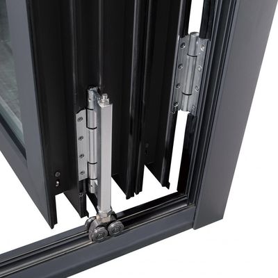 پنجره های تاشو شیشه ای آلومینیومی در بلوط طلایی برای مراکز کنوانسیون