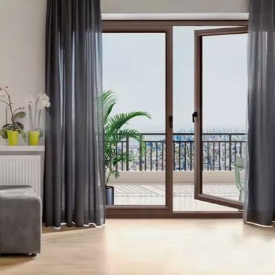 عایق آلومینیوم درب سوئیچ پوشش پودری برای درب دفتر شیشه ای داخلی