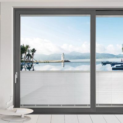 درب کشویی آلومینیومی آپارتمان یا مسکونی با طراحی مدرن با عملکرد پیشگیری از دود روغن