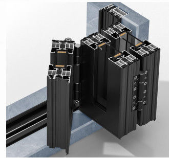 درب آلومینیومی تاشوی دو لنگه با کیفیت بالا با عرض قاب سفارشی و عایق صوتی