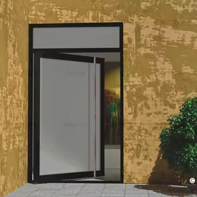 4-12mm درب دوجداره آلومینیوم محور با شیشه شفاف و فولاد ضد زنگ