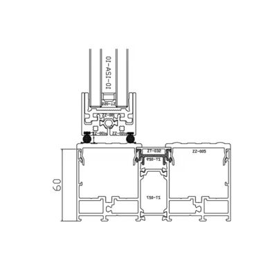 درب محور داخلی آلومینیومی فولاد ضد زنگ با شیشه شفاف و ضخامت قاب 1.8 میلی متر