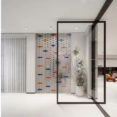 درب محور داخلی آلومینیومی فولاد ضد زنگ با شیشه شفاف و ضخامت قاب 1.8 میلی متر