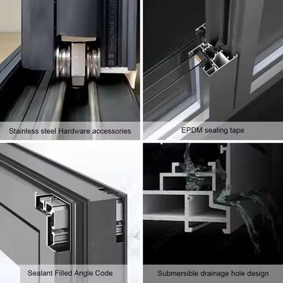 درب کشویی چوبی سفید آلومینیوم شیشه ای دوپوشیده