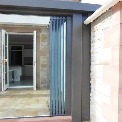 درب شیشه ای تاشو دو جداره بدون قاب، درب پاسیوی شیشه ای جمع شونده