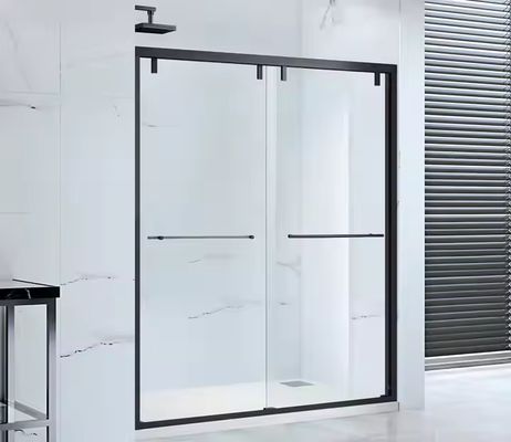 پارتیشن شیشه ای کشویی جانبی برای حمام آلومینیوم شیشه استیل ضد زنگ اتاق دوش