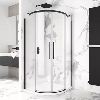 پارتیشن شیشه ای کشویی جانبی برای حمام آلومینیوم شیشه استیل ضد زنگ اتاق دوش